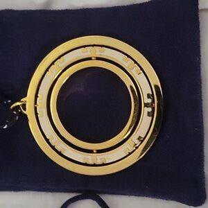 TORY BURCHEnamel T-Stripe Pendant Necklace